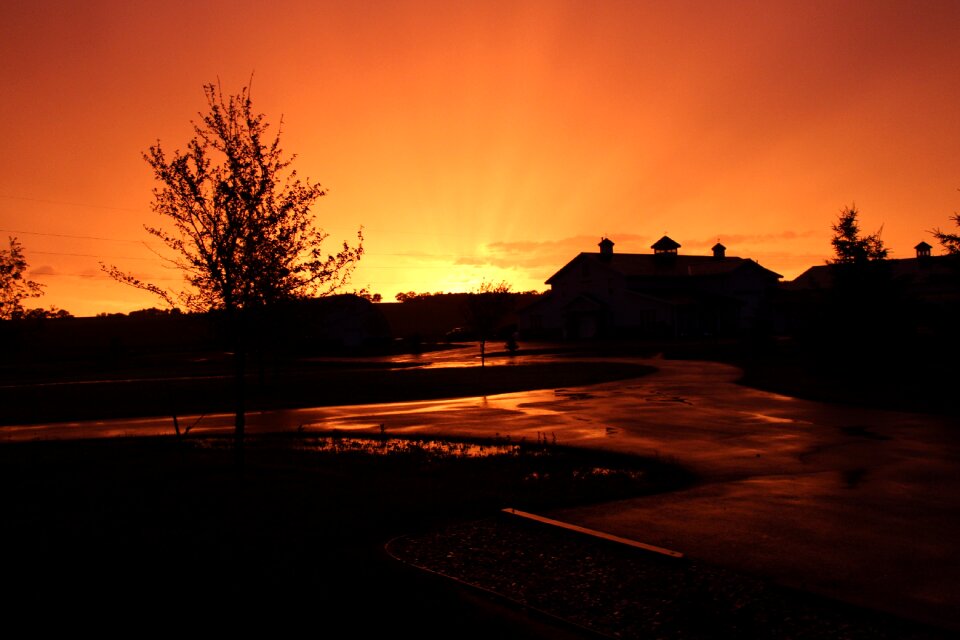 Evening rural country