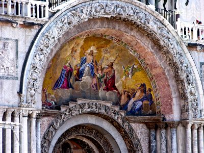 Venice Basilica St. Marco: facade details photo