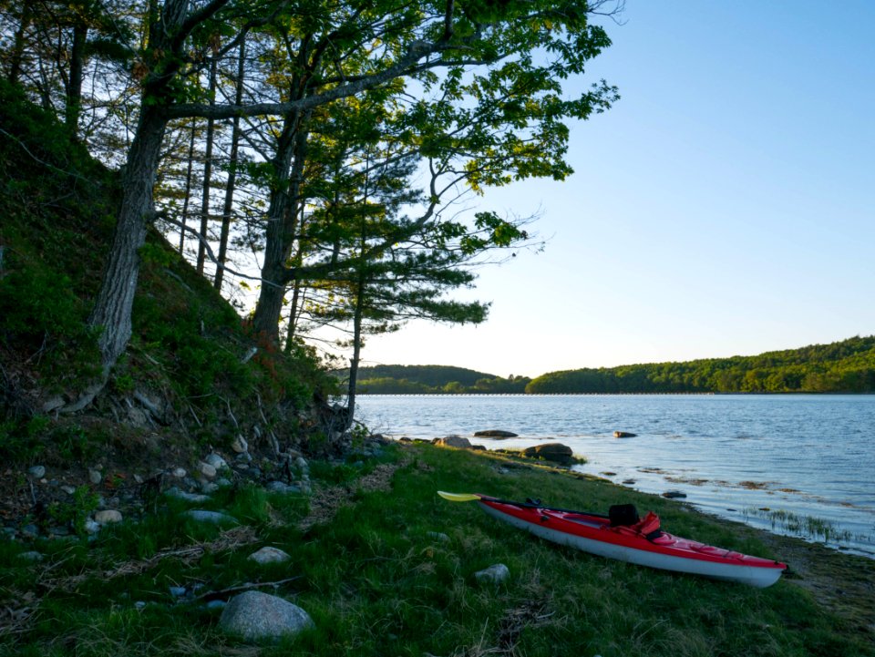Island kayak parking