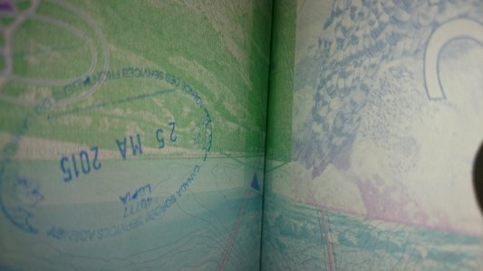 Canadian passport stamp