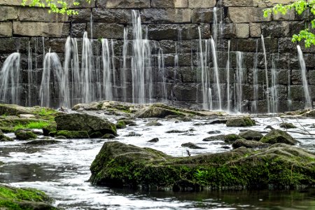 A weeping wall in Hallowell, Maine, USA