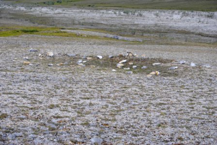 Rocks moved for tents