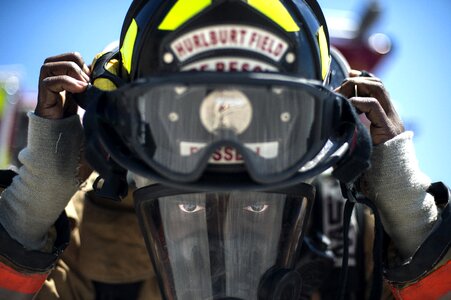 Equipment goggles fireman photo