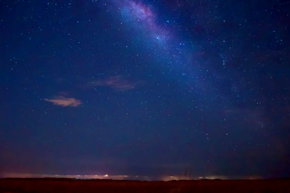 Milkyway Galaxy over Sawgrass Prairie
