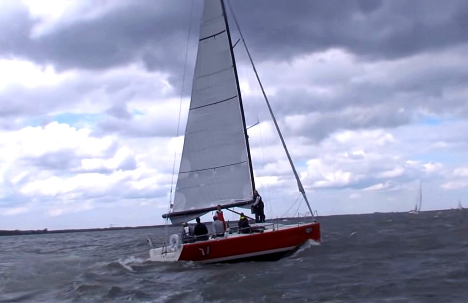 Regatta under rain.