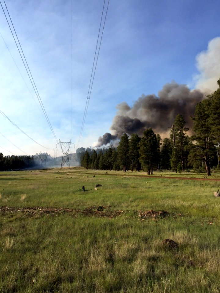Camillo Fire 2015-06-17: Power Lines Near Mormon Lake