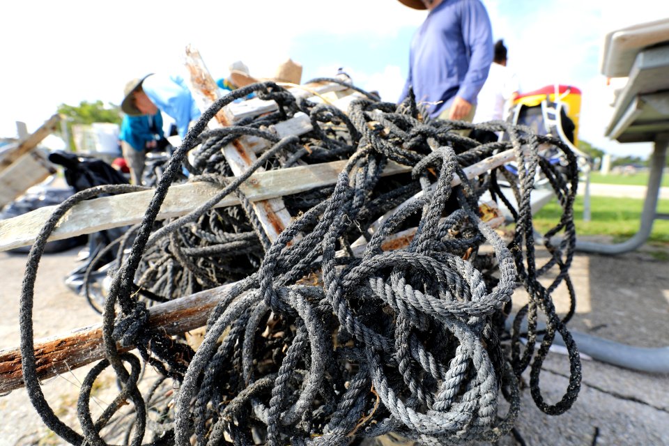 NPSPhoto M.Collier 2019 CS BeachClean WeighingTrash (12)
