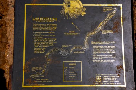Lava River Cave Information Signs