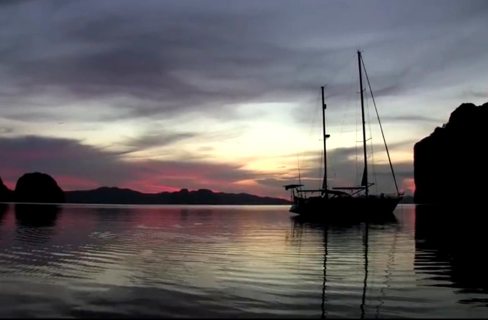 sunset off the beach