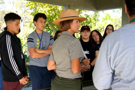 Ranger Yvette with students