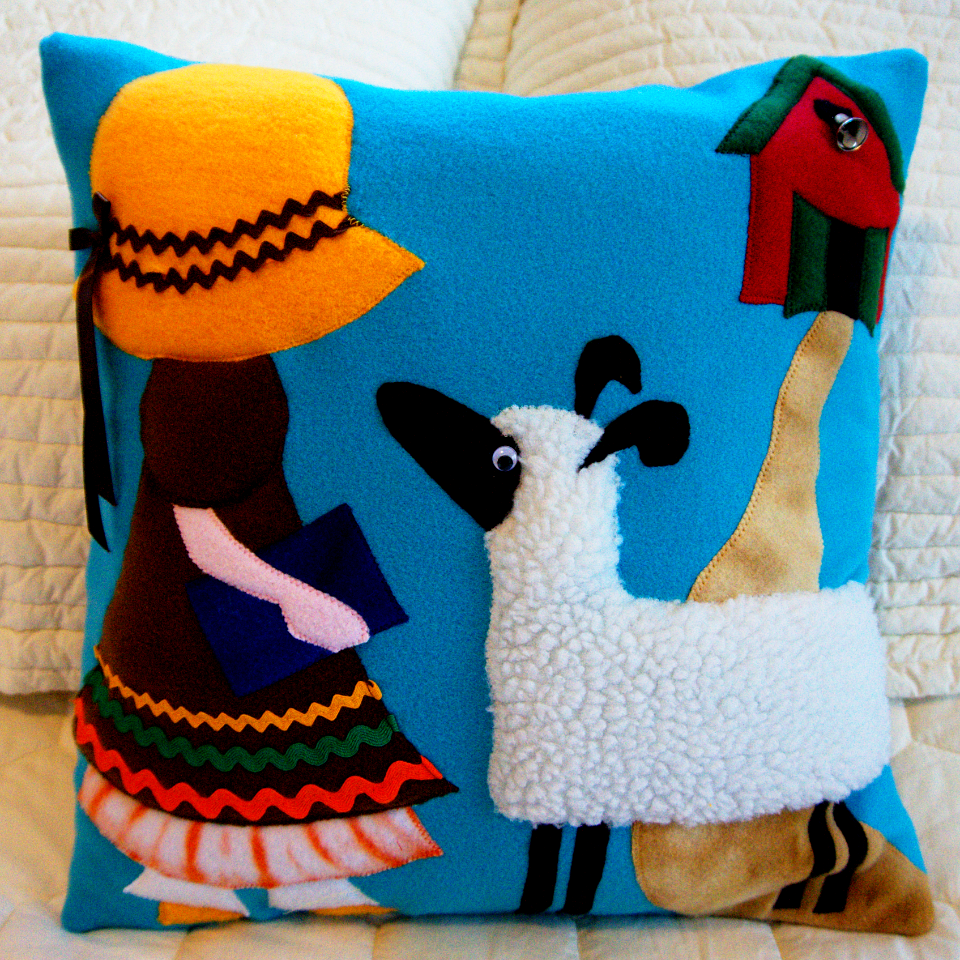 Mary Had a Little Lamb Pillow-01836 photo