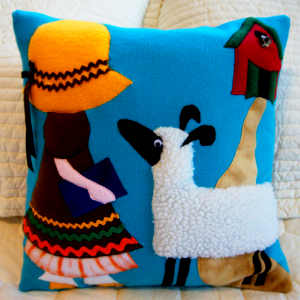 Mary Had a Little Lamb Pillow-01836