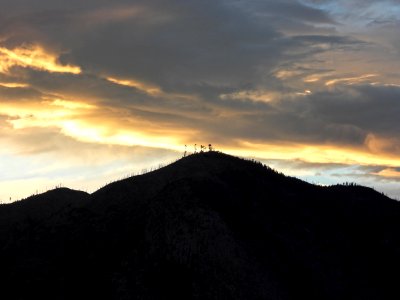 Mt Elden sunset silhouette photo