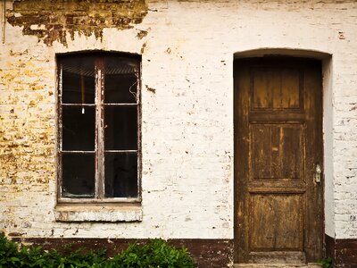 Door shabby facade