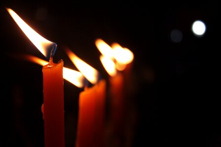 Peace candlelight illuminated