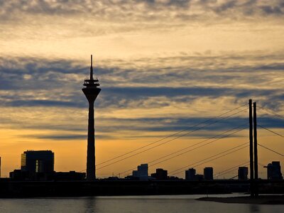 Architecture rhine river photo