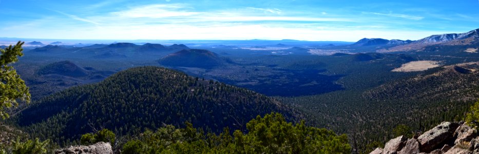 Panorama of Sunset Crater National Monument from O'Leary Peak