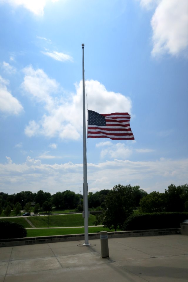 Flag at half mast in honor of Senator McCain