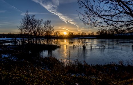Sonnenuntergang Klosterweiher: 18.01.2019 HDR