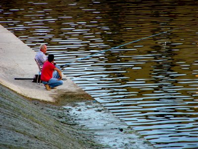 Florence river sunset fishing