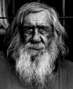 Homeless and forgotten old man in Argentina photo