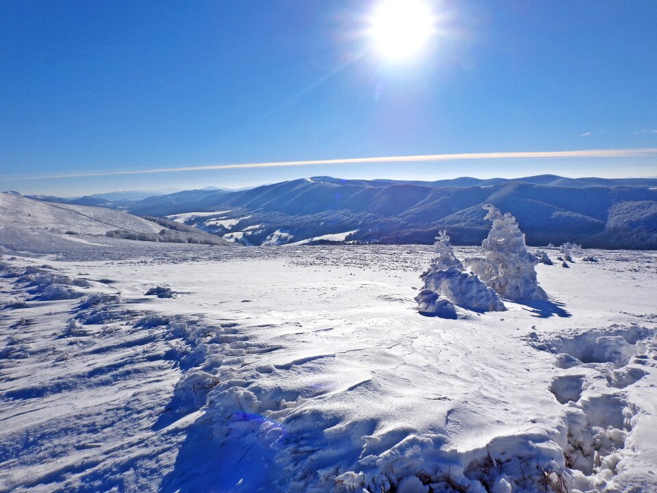 Frost landscape tourism photo