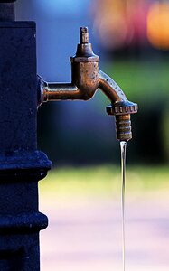 Drop of water water flowing drop