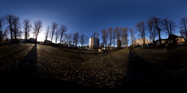 Dorfplatz Raisdorf Panorama rectilinear