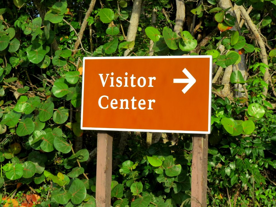 Visitor Center Direction Sign