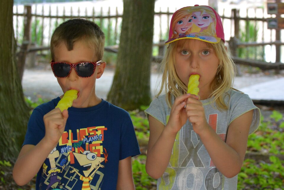 Girl people ice cream photo