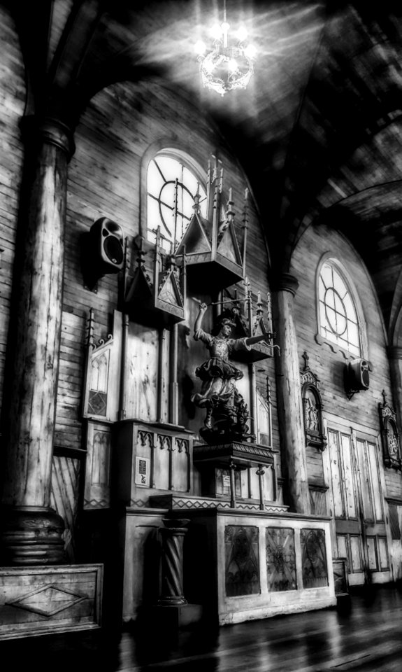 Arcángel Miguel en Iglesia San Francisco de Castro - Chiloé - Chile.