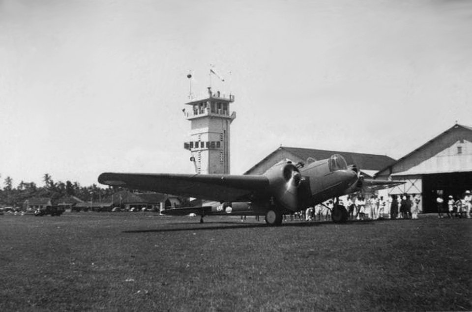 A KNIL 'Glenn Martin' bomber at the Andir military airport near Bandung circa 1937 from wikipedia by Adhi Nugraha