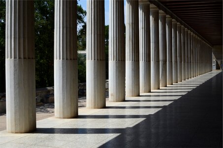 Pillars shadows architecture photo
