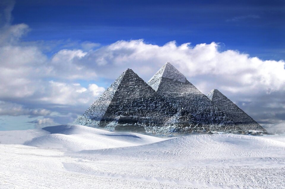 Snow landscape creative