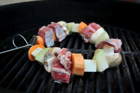 Bbq meat vegetables photo