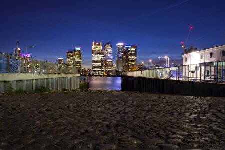 City urban sunset