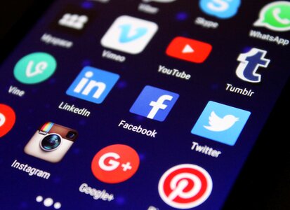 Social network facebook symbols