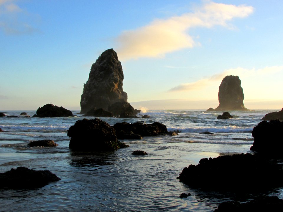 Cannon Beach at Pacific Coast in OR photo