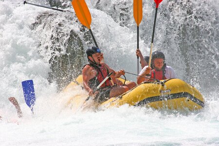 Rafting una river bosnia photo
