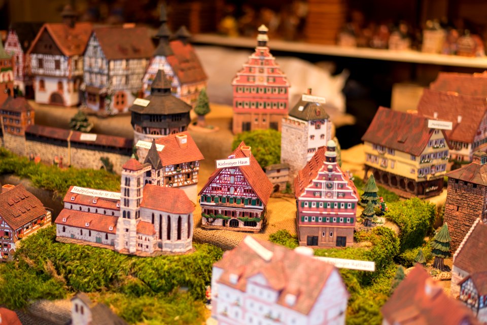 Miniature Houses on Christmas Market in Esslingen
