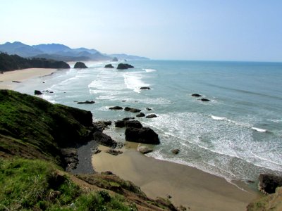Cannon Beach at Pacific Coast in OR photo