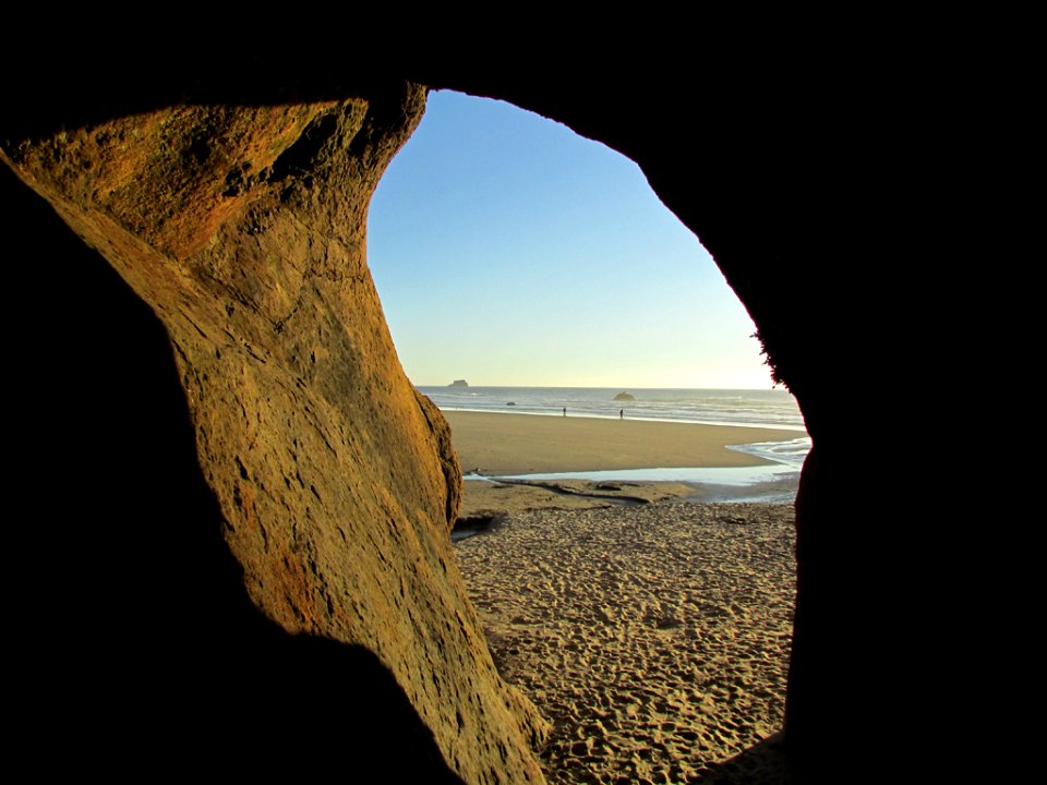Hug Point at Pacific Coast in OR