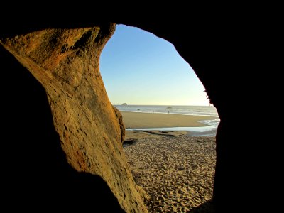 Hug Point at Pacific Coast in OR