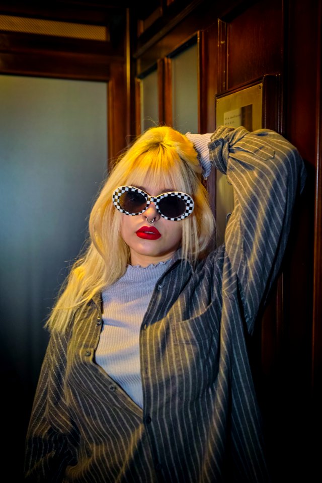 Urban Girl in the elevator