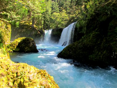 Spirit Falls Trail on Little White Salmon River in WA photo