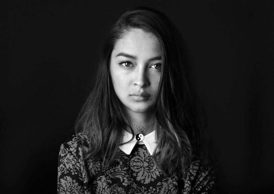 Contrast girl portrait