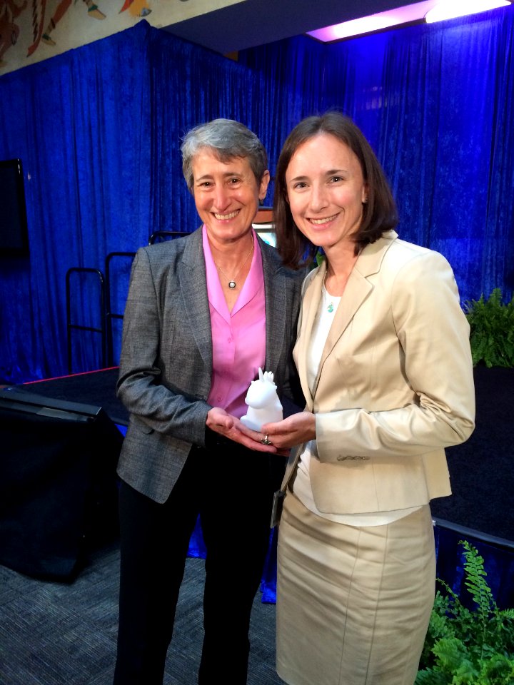 Unice the Unicorn meets Interior Secretary Jewell