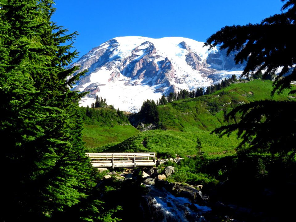 Myrtle Falls at Mt. Rainier NP in WA