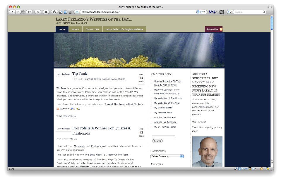 Larry Ferlazzo's Web Site of Day