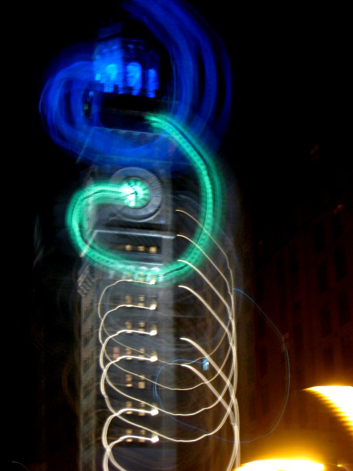 Lightpainting the Bromo Seltzer Tower
